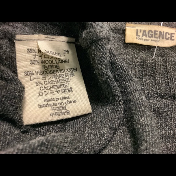 L’Agence oversized boat neck thin knit sweater pullover - Picture 7 of 9